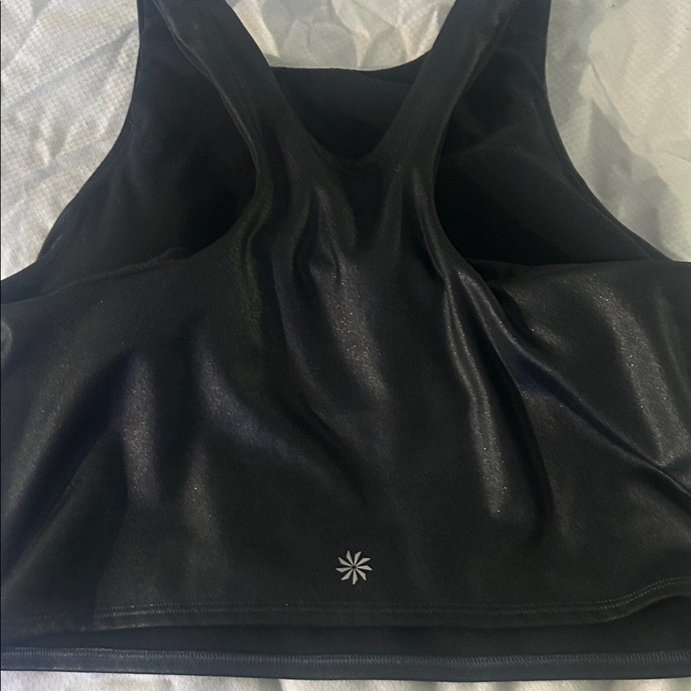 Athleta Shimmer Black Sports Bra